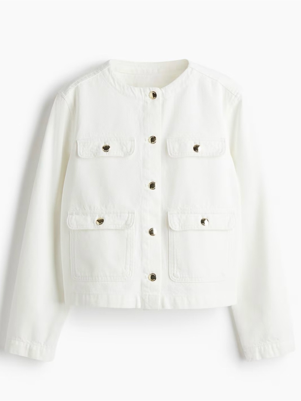 H&M White Jean Jacket